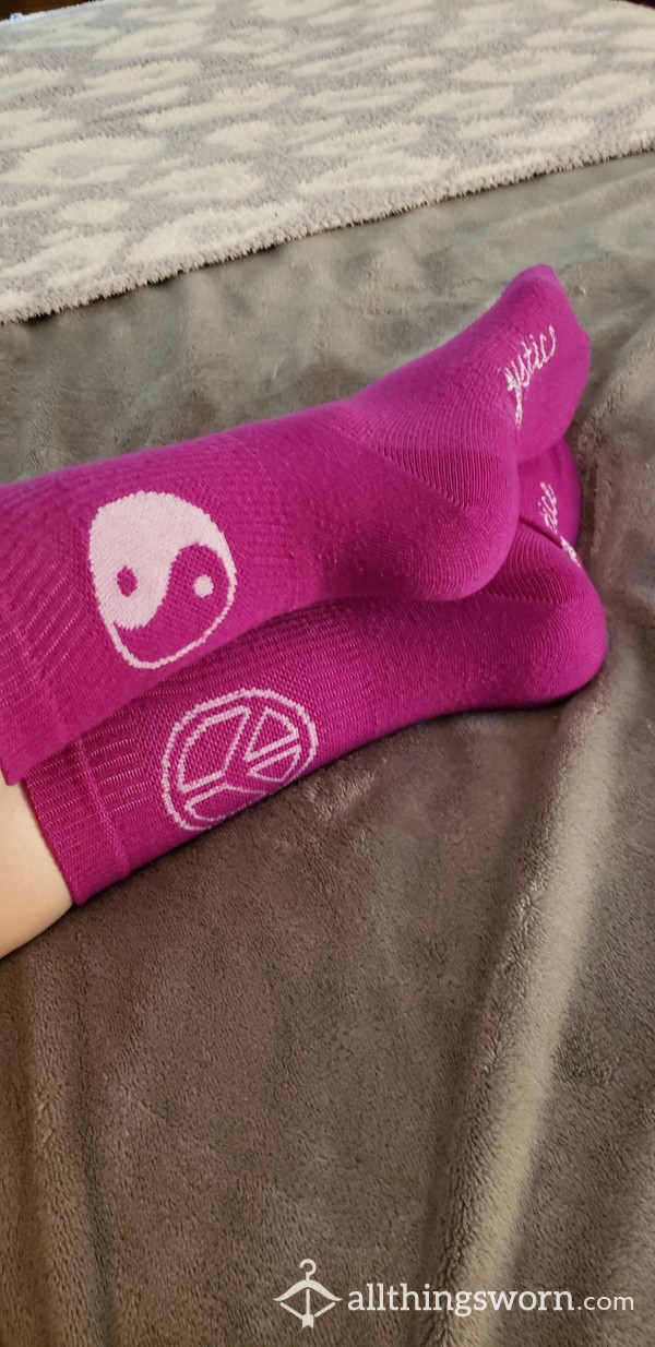 Neon Purple Justice Tube Socks