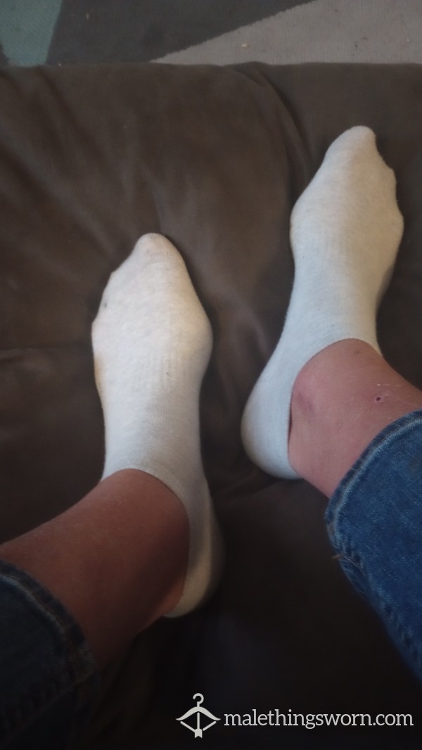 NEW SELLER OFFER Beige Trainer Socks (UK 10) Worn For At Least 3 Days, Maybe 4 😊. Slight Foot Odour