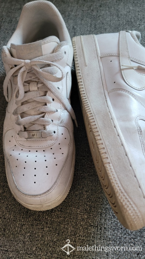 Nike Air Force 1 Smelly And Dirty, Size 10 US (worn Sockless Most Of The Time).