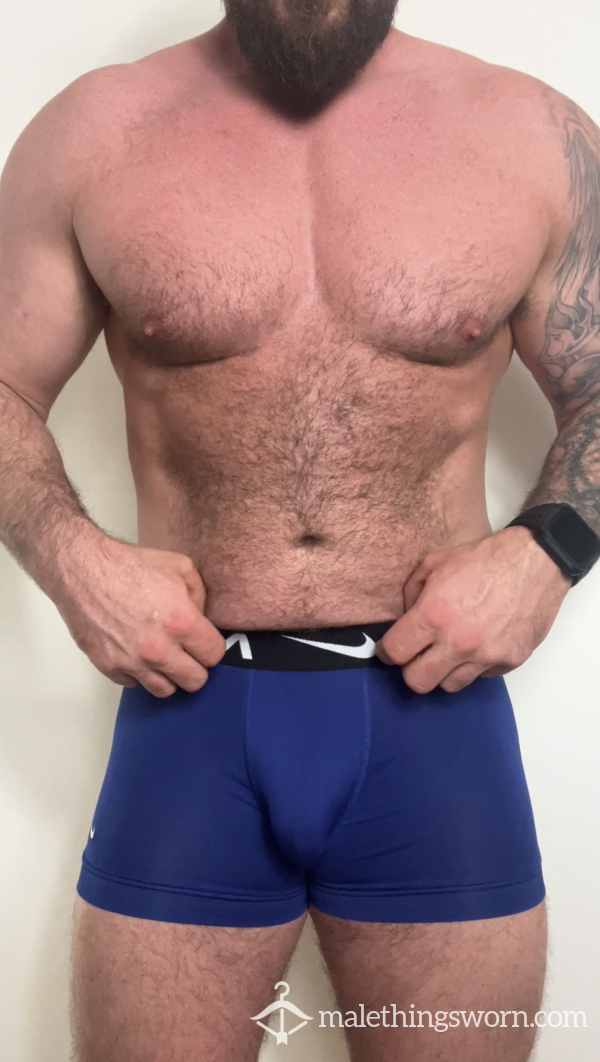 🌟💌Nike BLUE Drifit Boxers, BLACK Banding - 24 Hours & Gym Session Included, Along With Postage!  🌟💌
