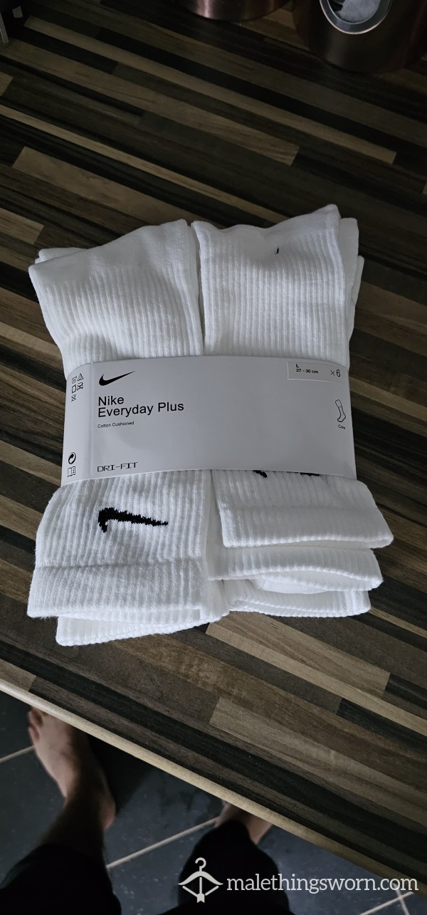 Nike Dri Fit White Socks