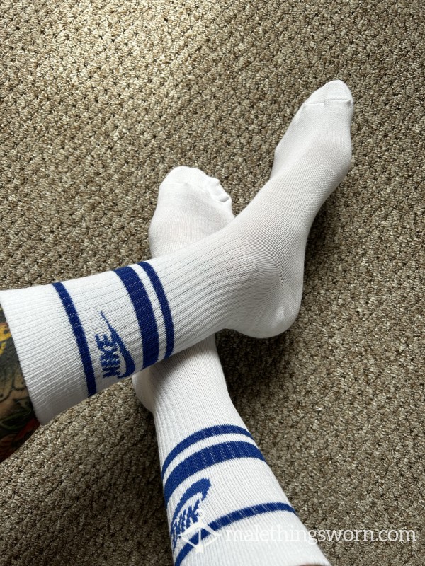 Nike Gym Socks - Blue & White