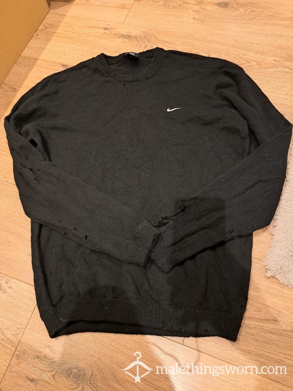 Nike Sweatshirt Full Of Holes Size Large, Thinking Of Making A Massive Cum Rag That You Can Wear.