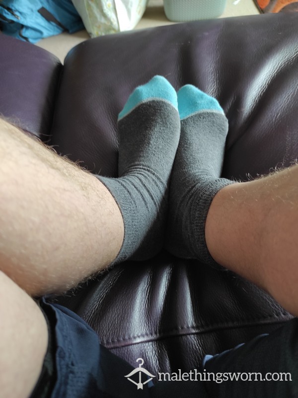 Office Socks Grey And Blue