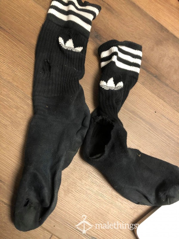 Old Black Gym Socks With Holes