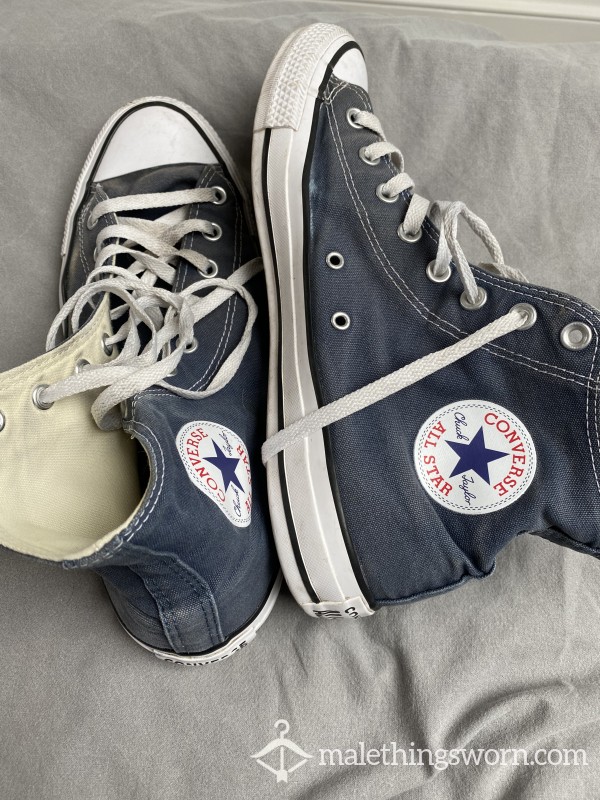 Old Blue Converse. Size 12. Holes In Sole.
