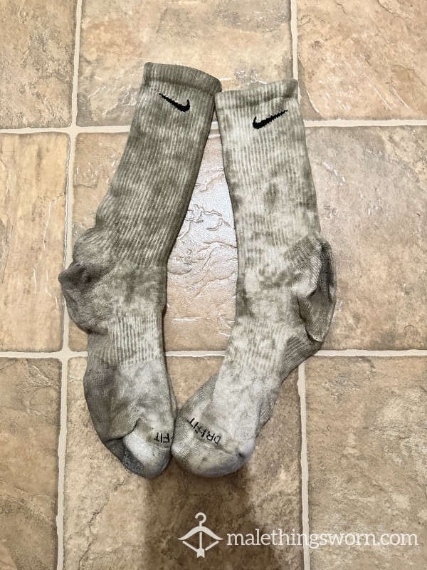 Old Nike Socks , Finished Yard Work