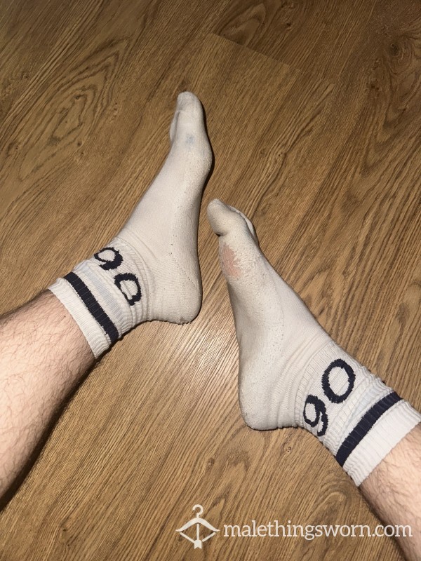 Old, Smelly, White Socks Worn For 3 Days Straight In Tight Shoes