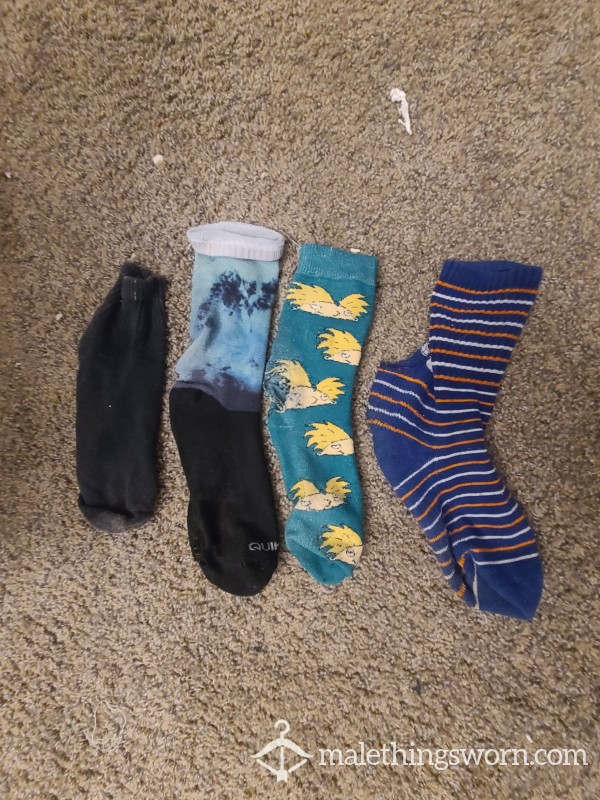 Old Socks Waiting To Be Filled With My Warm Cum!