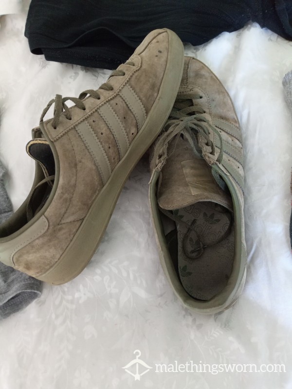 Old Worn Adidas Trainers