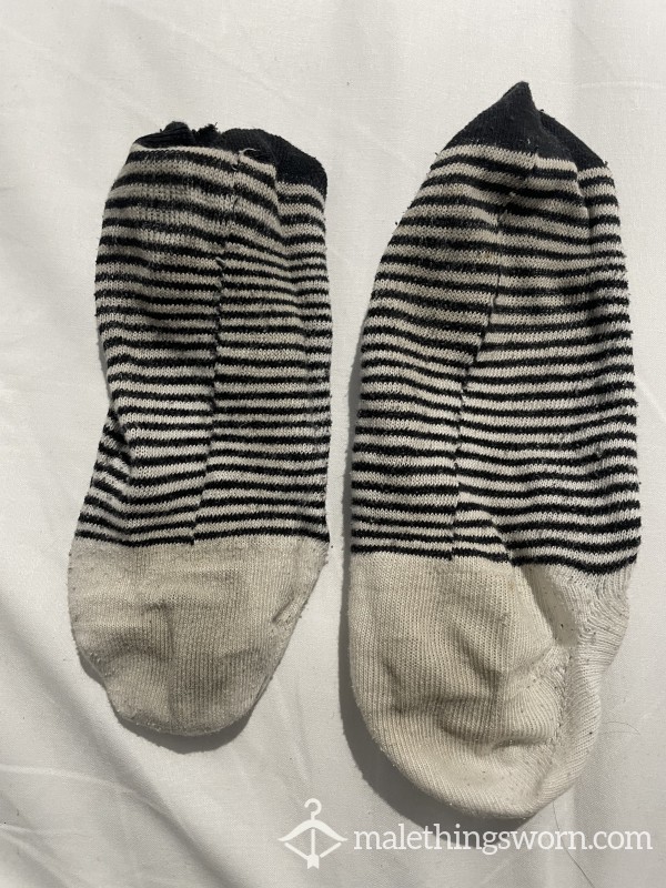 Old Worn Out Dirty Ankle Socks