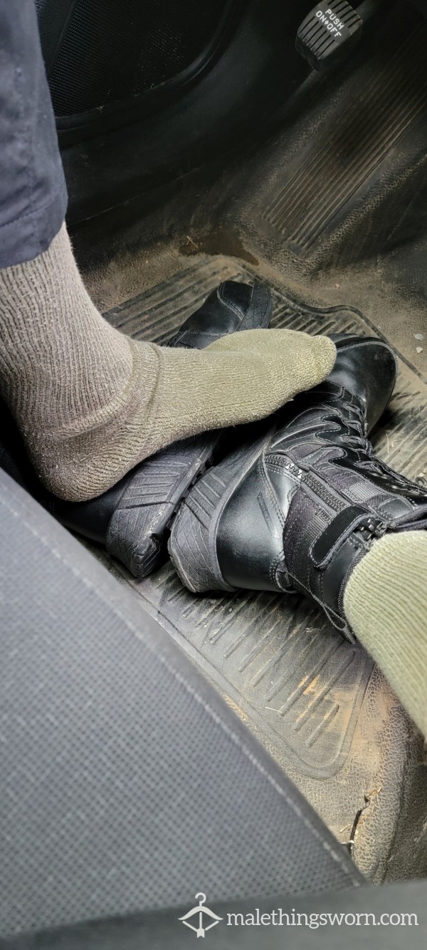 Musty Wet On-Duty Army Socks
