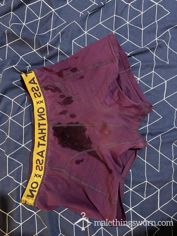 ‘On That Ass’ Boxers 3 Day Worn & Cum Stained