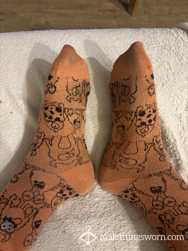 Orange Monster Socks