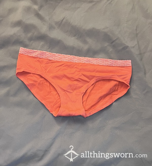 Orange Polyester Blend Panties, Size XS