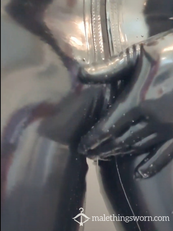 Peeing In A Skintight Latex Catsuit