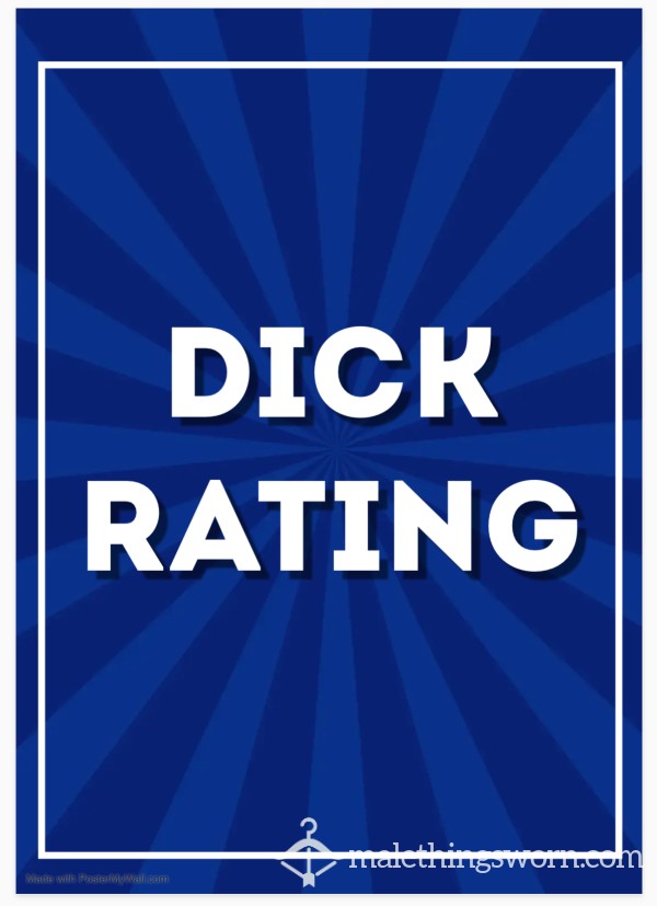 Personal Dick Rating