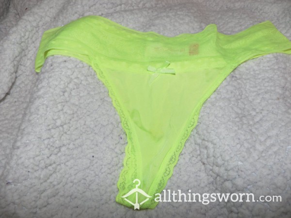 Pics Of Me Wearing In My Neon Green Thong Panty