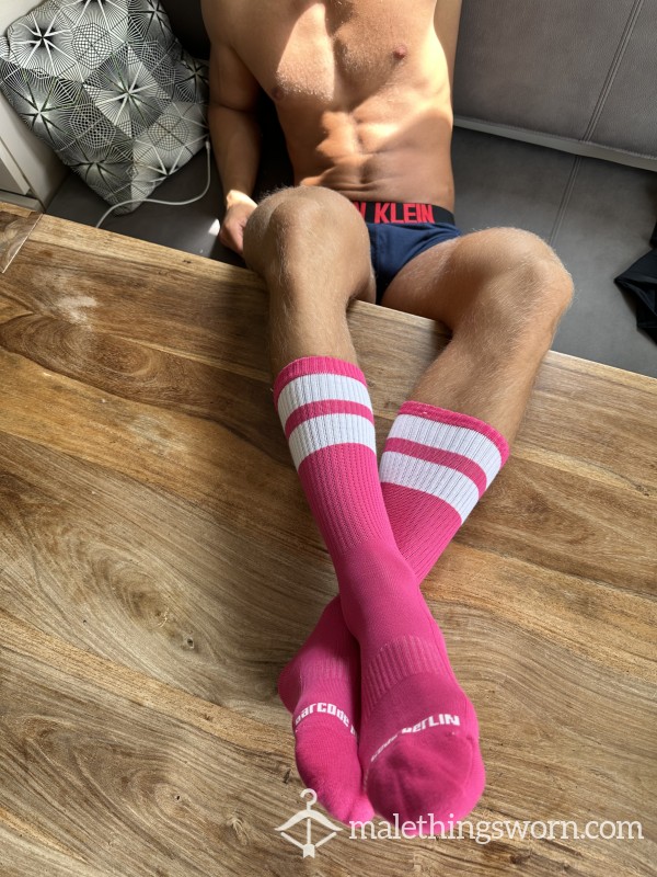 Pink Adidas Long Socks