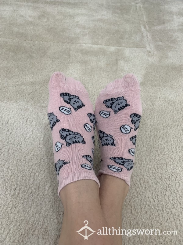 Pink Cat Socks- 48 Hour Wear💕