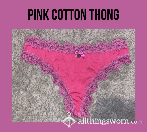 Pink Cotton Thong💕