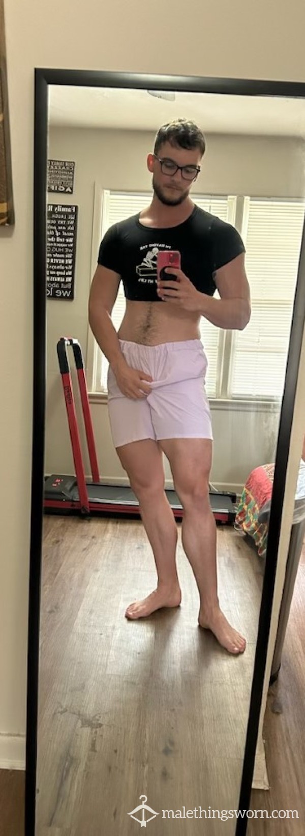 Pink Gym Shorts. Used And Abused During Workouts. Musk Is Heavy With These.