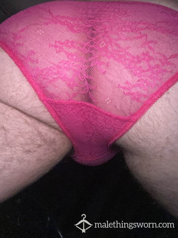 Size 10/ Medium Women’s Pink Lace See Through Pants