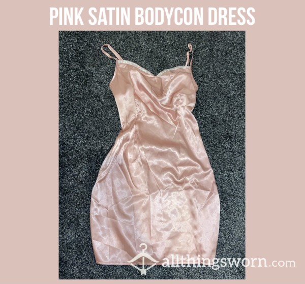 *reduced* Pink Satin Bodycon Dress💞