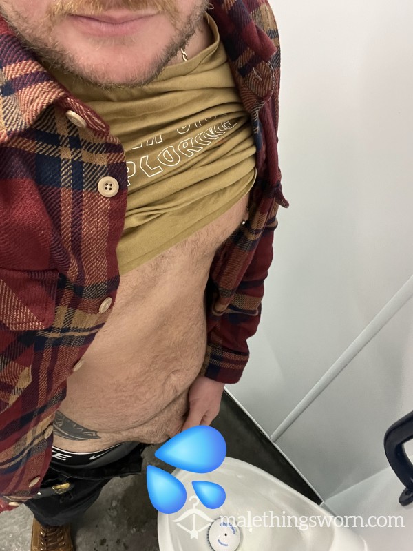Playing With My Hard Cock In Public Toilet