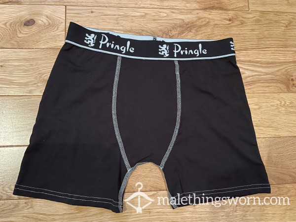 Pringle Soft Bamboo Black Boxer Shorts (S) Ready To Be Customised For You!