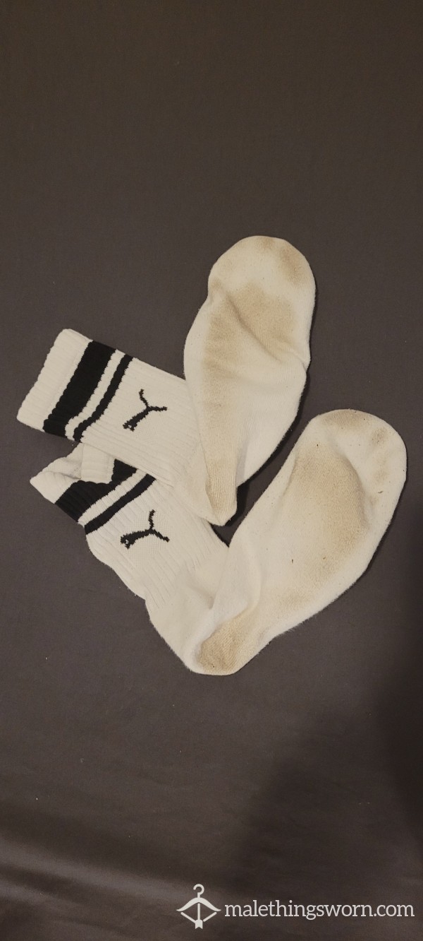 Puma White-black Dirty Socks