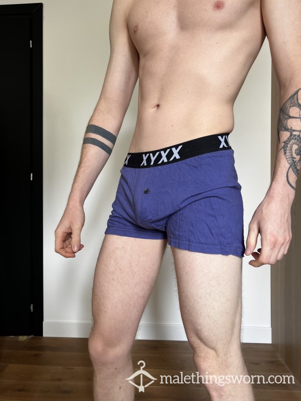 Purple Comfy Button Fly Boxers