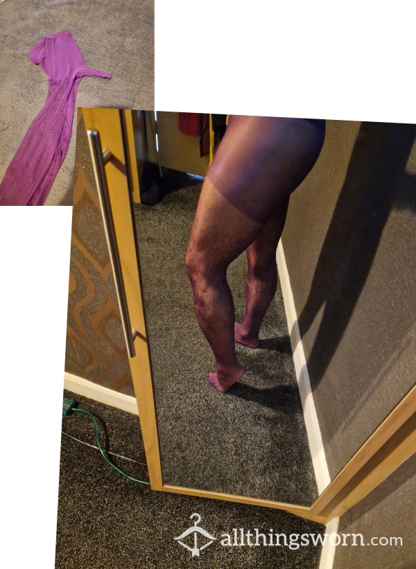 Purple Male Tights With Penis Sheath
