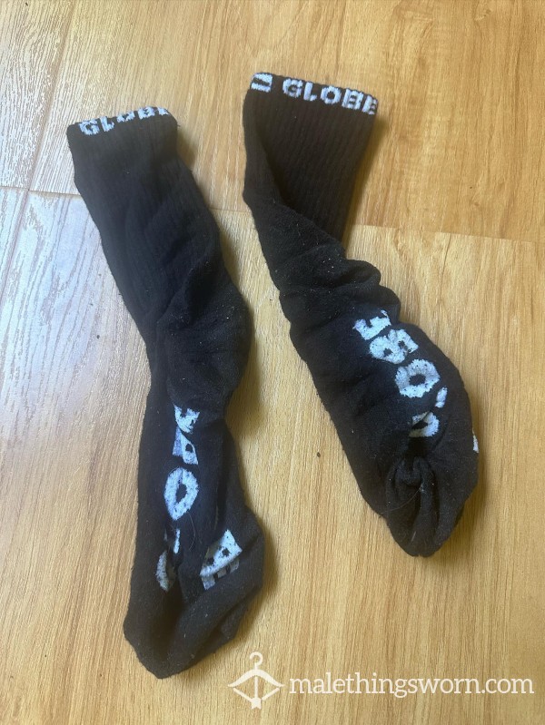 Rank Black Globe Socks (Worn For 1 Week Doing Garden Work)  😏