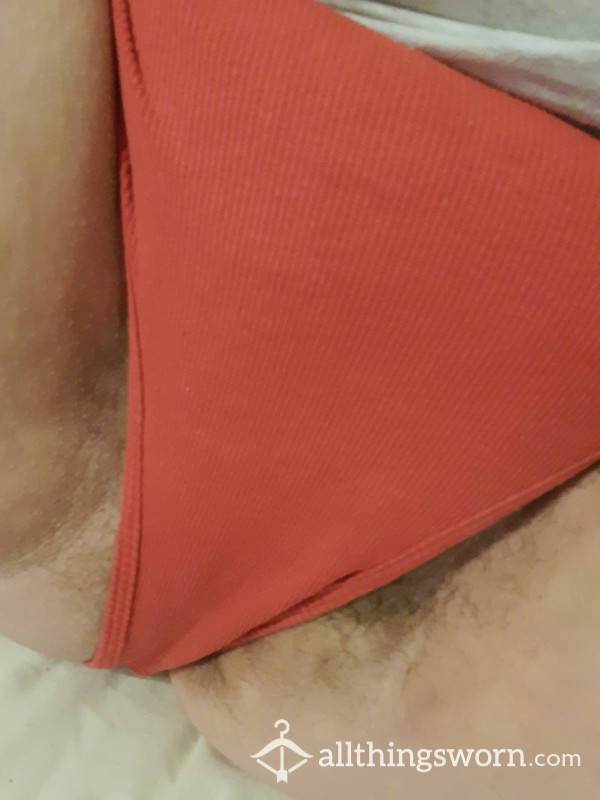 Really Well Worn Red Full Panties. 🥰