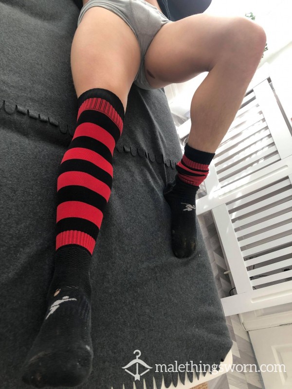 Red And Black School Rugby Socks