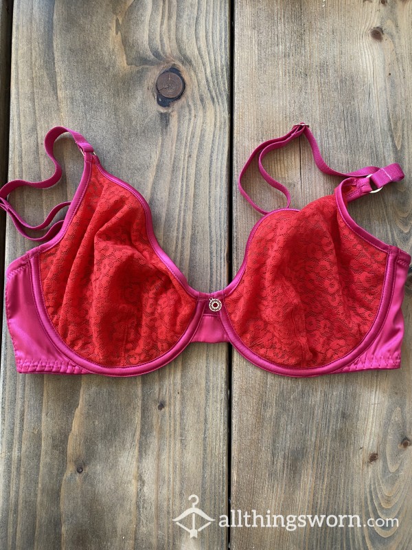 Red And Pink Heart Bra