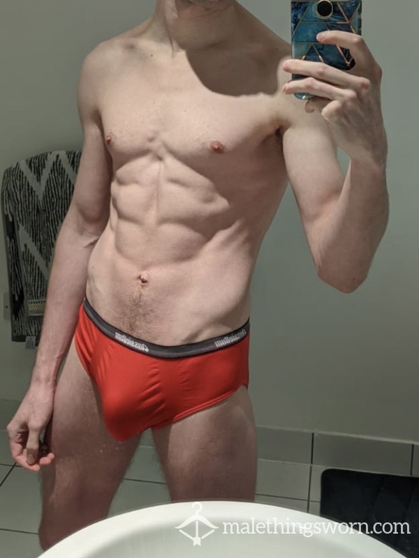 Red Aussiebum Trunks Used By Couple