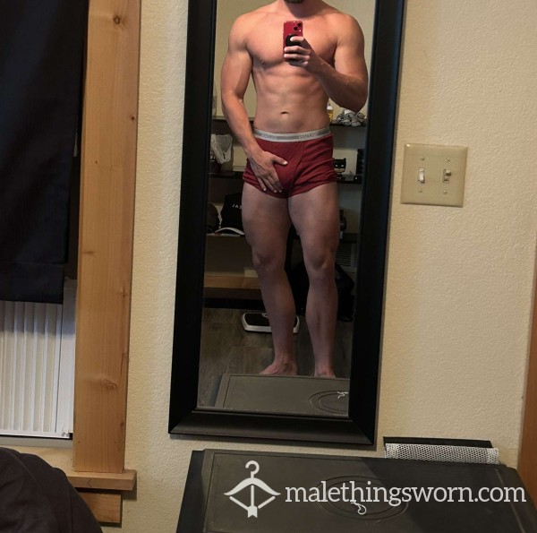 Red Briefs, Very Worn And Used. Extra Sweaty From The Gym.