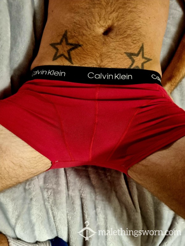 Red Calvin Klein Boxer Trunks