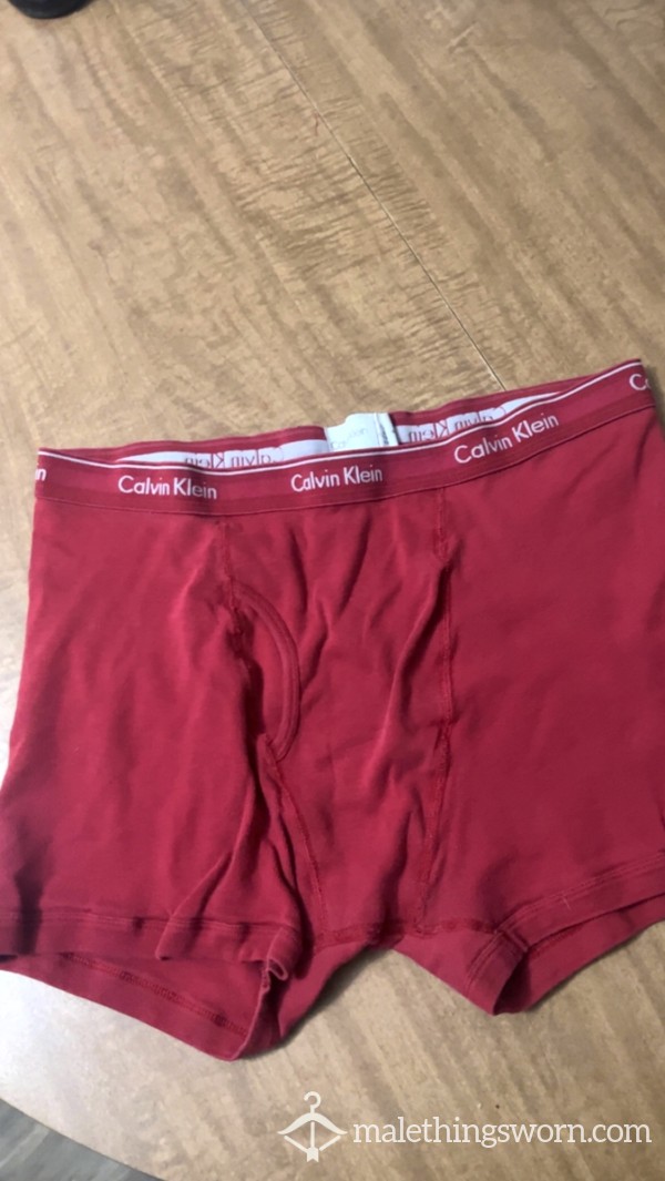 Red Calvin Kleins Used And Abused/super Musky . Super Rank And Stinky!