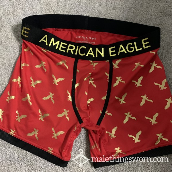 Red & Gold American Eagle Boxer Briefs