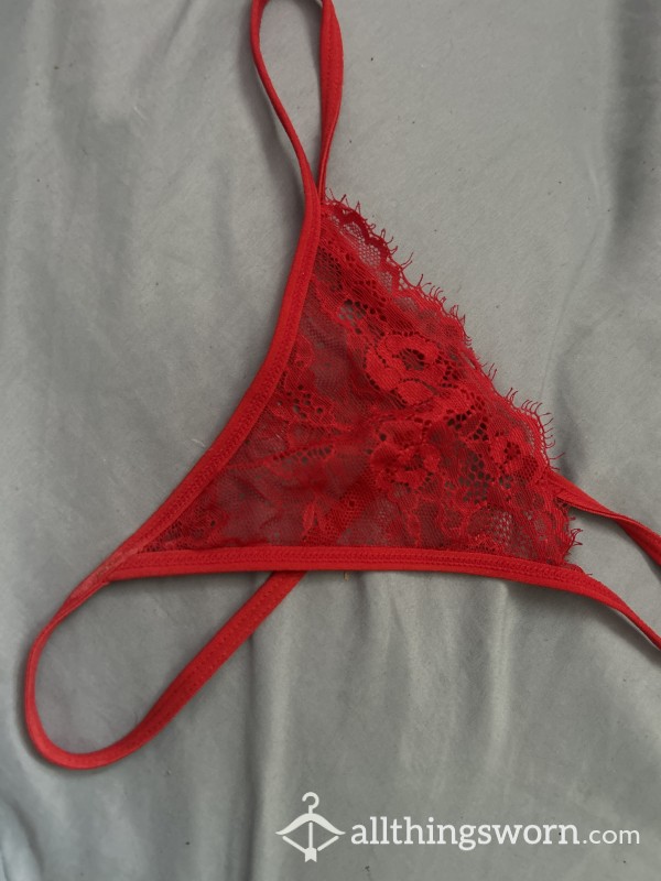 Red Lace G String