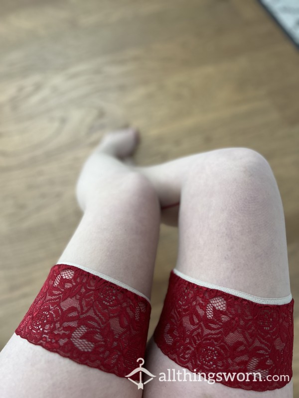 Red Lace Thigh Highs