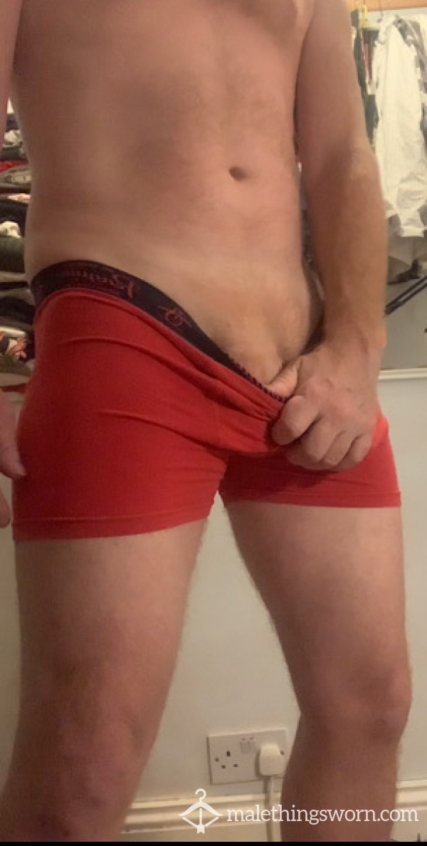Red Penguin Boxer Briefs Sweaty From Hot Yoga Plus