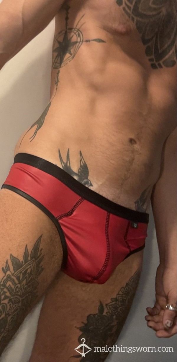 Red Pleather Pants