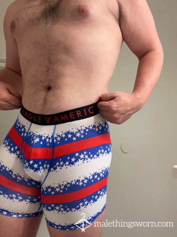 SOLD - Red, White, And Blue Boxer Briefs