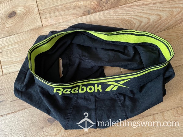 Reebok Sport Black Compression Shorts Yellow Logo (M) Ready To Be Customised For You!