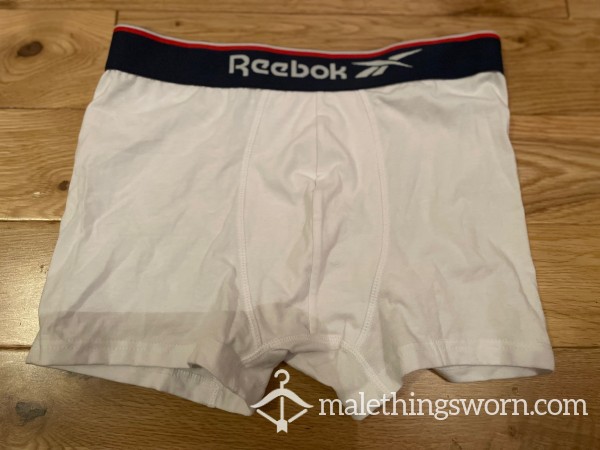 Reebok Training Tight Fitting White Boxer Shorts Trunks (S) Ready To Be Customised For You!