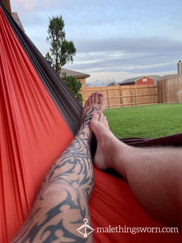 Relaxing In My Hammock Bare Feet And All